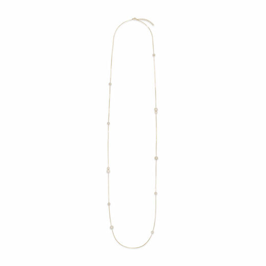 Petite cotton pearl necklace by Anq